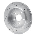DFC 11-25 Dodge Durango Rear Left Drilled & Slotted Silver Brake Rotor