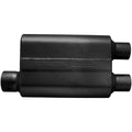 40 Series Delta Flow Chambered Muffler 40 Delta Flow 3.00 Offset In 2.50 Dual Out Aggressive Sound Flowmaster