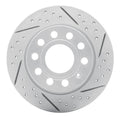 R1 10-19 Audi A3 Rear Right Drilled & Slotted Geoperformance Rotor