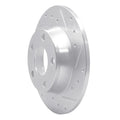 R1 99-05 Audi A6 Quattro Rear Right Drilled & Slotted Silver Brake Rotor