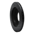 R1 76-86 Jeep Scrambler Front Left Drilled & Slotted Black Brake Rotor