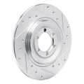 R1 75-79 Alfa Romeo ALFETTA Rear Right Drilled & Slotted Silver Brake Rotor