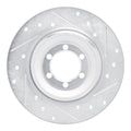 R1 75-79 Alfa Romeo ALFETTA Rear Right Drilled & Slotted Silver Brake Rotor