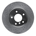 DFC 08-13 BMW 135IS Rear Left Drilled & Slotted Silver Brake Rotor