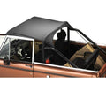 ~(4.2 lbs. 12X11X4)~ Bikini Top Traditional Black Crush Toyota 64-84 Land Cruiser; Has straps that attach to rear footman loops (included); Requires 51209-01 channel