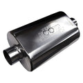 Kooks 2.5in Oval Clamp In Muffler 12in Long Body Polished Stainless Steel