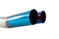 Megan Racing universal muffler delete tips Dual 3 Straight design burnt blue tips