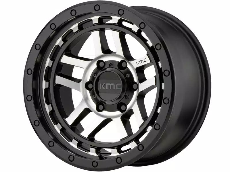 ~(40 lbs. 21X21X11)~ RECON 18x8.5 5x127.00 SATIN BLACK MACHINED (18 mm)
