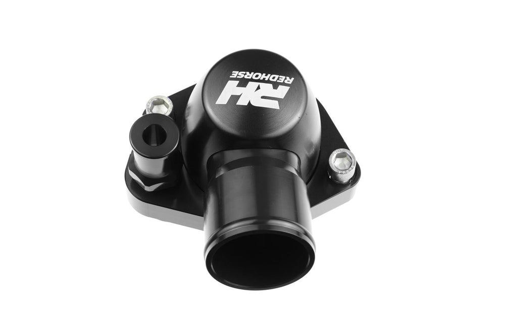 ALUMINUM WATER NECK 1.25IN HOSE FOR SBF 260/289/302 AND 351 W ENGINE BLACK