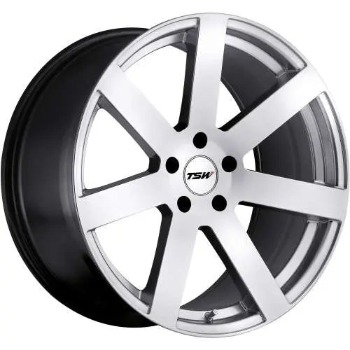 TSW Alloy Wheels silver auto part