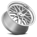 ~(45 lbs. 21X21X11)~ TSW HOCKENHEIM S 19x9.5 5/112 ET40 CB66.56 SILVER W/MIRROR CUT LIP (CHROME HEX NUT)