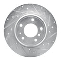 R1 91-01 BMW 850I Rear Right Drilled & Slotted Silver Brake Rotor