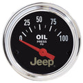 Autometer Jeep 52mm 0-100 PSI Short Sweep Electronic Oil Pressure Gauge