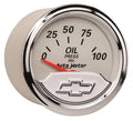 Autometer Chevy Vintage Bowtie 2-1/16in 0-100PSI Electronic Oil Pressure Gauge