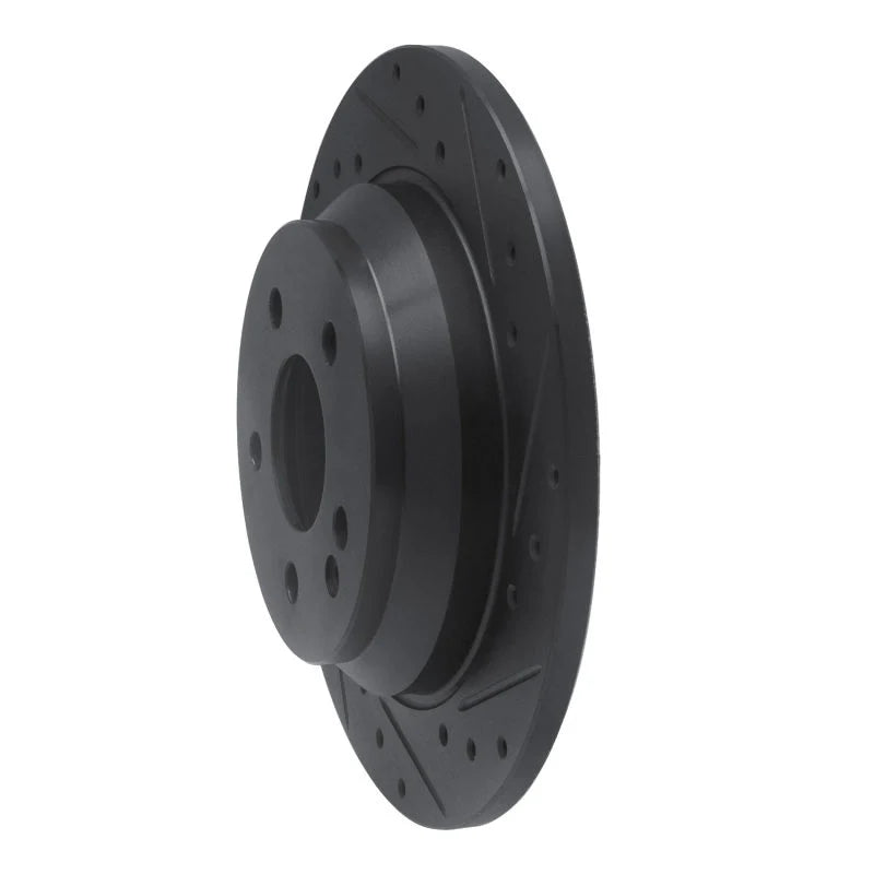 R1 16-23 Mercedes-Benz Viano (Mexico) Rear Right Drilled & Slotted Black Brake Rotor