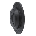 R1 16-23 Mercedes-Benz Viano (Mexico) Rear Right Drilled & Slotted Black Brake Rotor