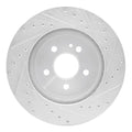 R1 98-05 Mercedes-Benz ML320 Front Left Drilled & Slotted Silver Brake Rotor