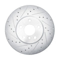 R1 16-24 Mini Cooper (Excl Clubman) Front Left Drilled & Slotted Silver Brake Rotor