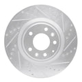 R1 04-11 Mazda RX-8 Front Right Drilled & Slotted Silver Brake Rotor
