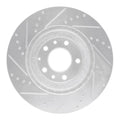 R1 04-11 Mazda RX-8 Front Right Drilled & Slotted Silver Brake Rotor