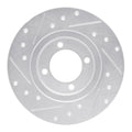 R1 Concepts Brake Rotor Drilled and Slotted Silver Fits Toyota Corolla