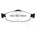 EBC 95-00 Ford Contour 2.0 Redstuff Front Brake Pads
