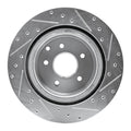 DFC 03-08 Infiniti G35 Rear Left Drilled & Slotted Silver Brake Rotor