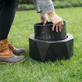 PORTABLE FIRE PIT WITH SPARK SCREEN AND POKER