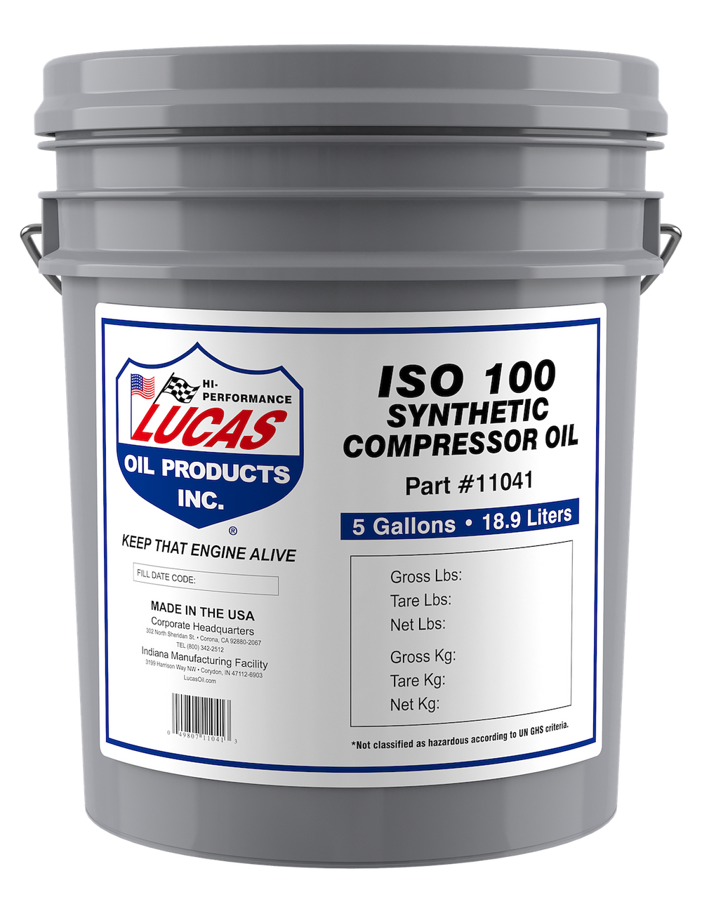 SYNTHETIC COMPRESSOR OIL ISO 100/1X