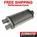 Flow Fx Muffler Flow Fx Muffler 3.50 Center In/2.50 Dual Out Straight Through Performance Moderate Sound Stainless Steel Flowmaster