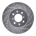 DFC 82-86 Nissan Stanza Front Right Drilled & Slotted Silver Brake Rotor