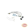 Stainless Steel Brake Hose Kit for Jeep TJ, YJ, XJ, ZJ, ZG w/ Up to 6 inch Lift RT Off Road