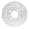 DFC 95-00 Nissan Sentra Front Right Drilled & Slotted Silver Brake Rotor