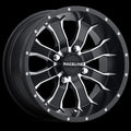 Aluminum Wheels 12x7 Mamba UTV A77 Machined Spokes Satin Black -47 Offset 4 on 110 Bolt Pattern Raceline