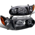 1PC EURO HEADLIGHTS BLACK HOUSING