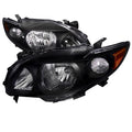 EURO HEADLIGHT BLACK HOUSING