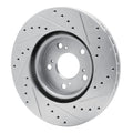 DFC 05-12 Acura RL Front Left Drilled & Slotted Silver Brake Rotor