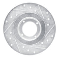 R1 81-84 Toyota Starlet Front Left Drilled & Slotted Silver Brake Rotor