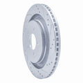 R1 15-23 Ford Mustang Rear Right Drilled & Slotted Silver Brake Rotor