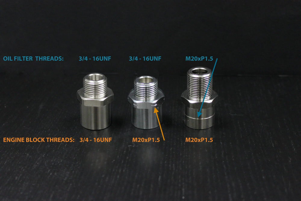 GReddy O/C ADAPTER TYPE-E ENG: 3/4-16UNF FILT: 3/4-16UNF 12AN