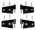 Black Primer Door Hinge Set (Door Side) for 2007-18 Jeep JK Wrangler w/ 2-Doors Crown Automotive