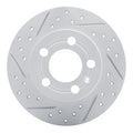 R1 01-06 Audi Tt Quattro Rear Left Drilled & Slotted Geoperformance Rotor