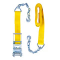 30FT X 3IN RATCHET TIEDOWN W/CHAIN ENDS & GRAB HOOK 5000 LBS WLL (15000 LBS.