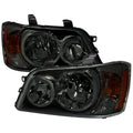 HEADLIGHTS CHROME HOUSING SMOKED LENS - NO BULBS INCLUDED