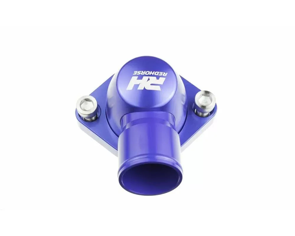 ALUMINUM WATER NECK 1.25IN HOSE FOR PONTIAC V8 ENGINE BLUE