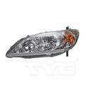 LH HEADLAMP SDN/COUPE/HYBRID; INCL SIDE MARKER/PARK/SIGNAL LAMPS; W/O BULBS OR SOCKETS CIVIC 0405