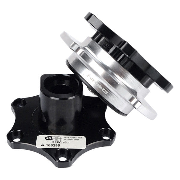 NRG Quick Release SFI SPEC 42.1 - Black Shinny Body / Silver Shinny Ring