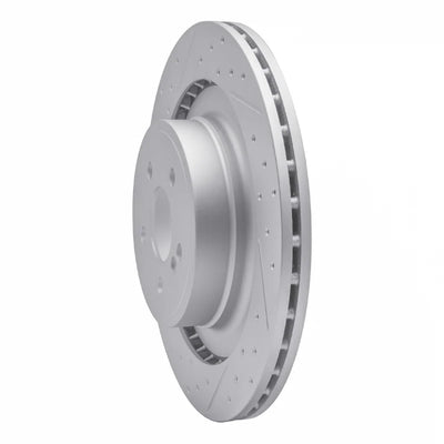 R1 10-18 Mercedes-Benz CLS63 AMG Rear Drilled & Slotted GeoSPEC Coated Rotor