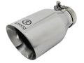 aFe Takeda 304 Stainless Steel Clamp-On Exhaust Tip 2.5in. Inlet / 4.5in. Outlet / 9in. L - Polished