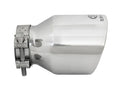 aFe Takeda Universal Exhaust Tip 2-1/2 IN Inlet x 4 IN Outlet x 6 IN L- Polished